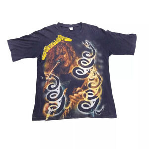 Metallica 1995 Vintage James Hetfield Summer Snake Giant Band Tour 90s T-Shirt